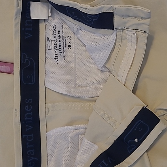 Men's Vineyard Vines Performance Dress Pants Light Khaki Size 28 X 32 - Picture 2 of 4